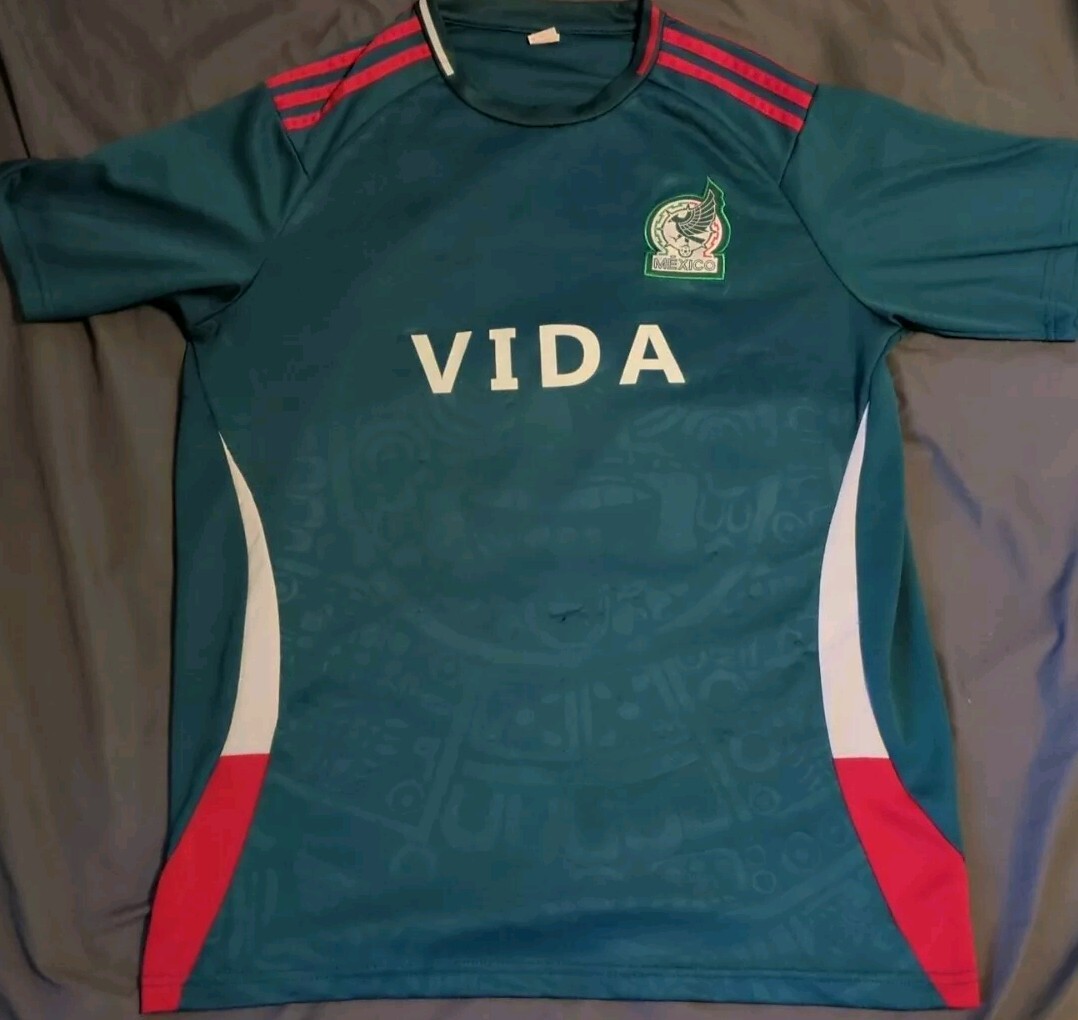 Mexico National Team "Vida" Soccer Jersey Size Large #6