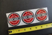 Mr. Zog's Sex Wax Surfboards Red Black Rare Vintage Surfing STICKER - Lot of 3