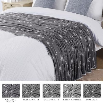 ELNIDO QUEEN Cooling Blanket For Hot Sleepers - Summer Lightweight Comforter, Night Sweats Relief, Grey 90x90 - View #7