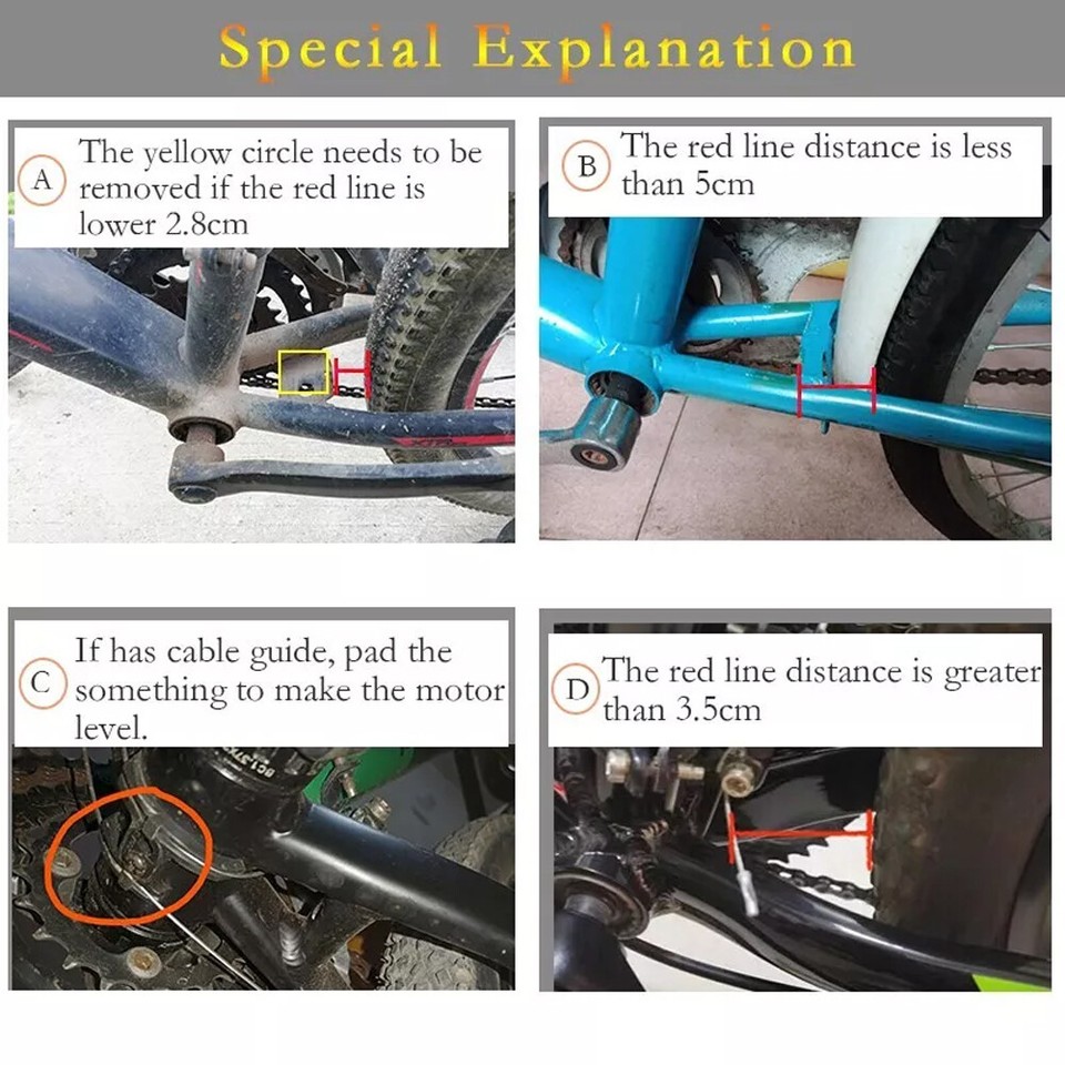 Electric bike Conversion Kitbrushless motor Friction Drive Motor Fit