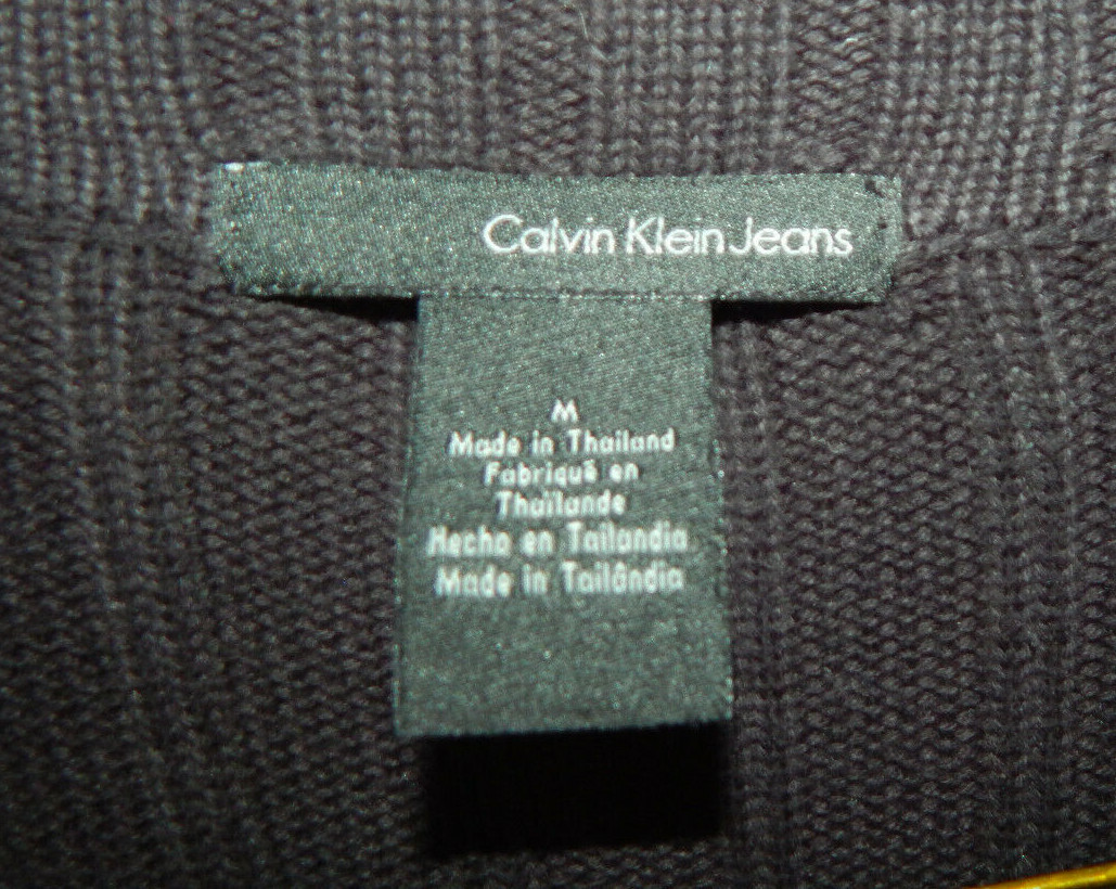 Calvin Klein Full Zipper Sweater 100% Cotton Blac… - image 5