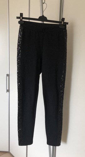 CALZEDONIA, Leggings with Side pailettenverzierung, Size S, Black | eBay