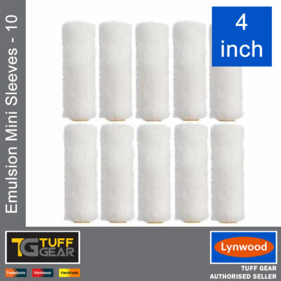 Lynwood 10 x Emulsion Mini Roller 4'' Hülsen für Farben auf Wasserbasis Dekorieren 