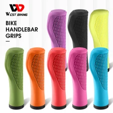 WEST BIKING Ergonomic Bike Handlebar Grips Lock On Rubber Cycling Grips A Pair