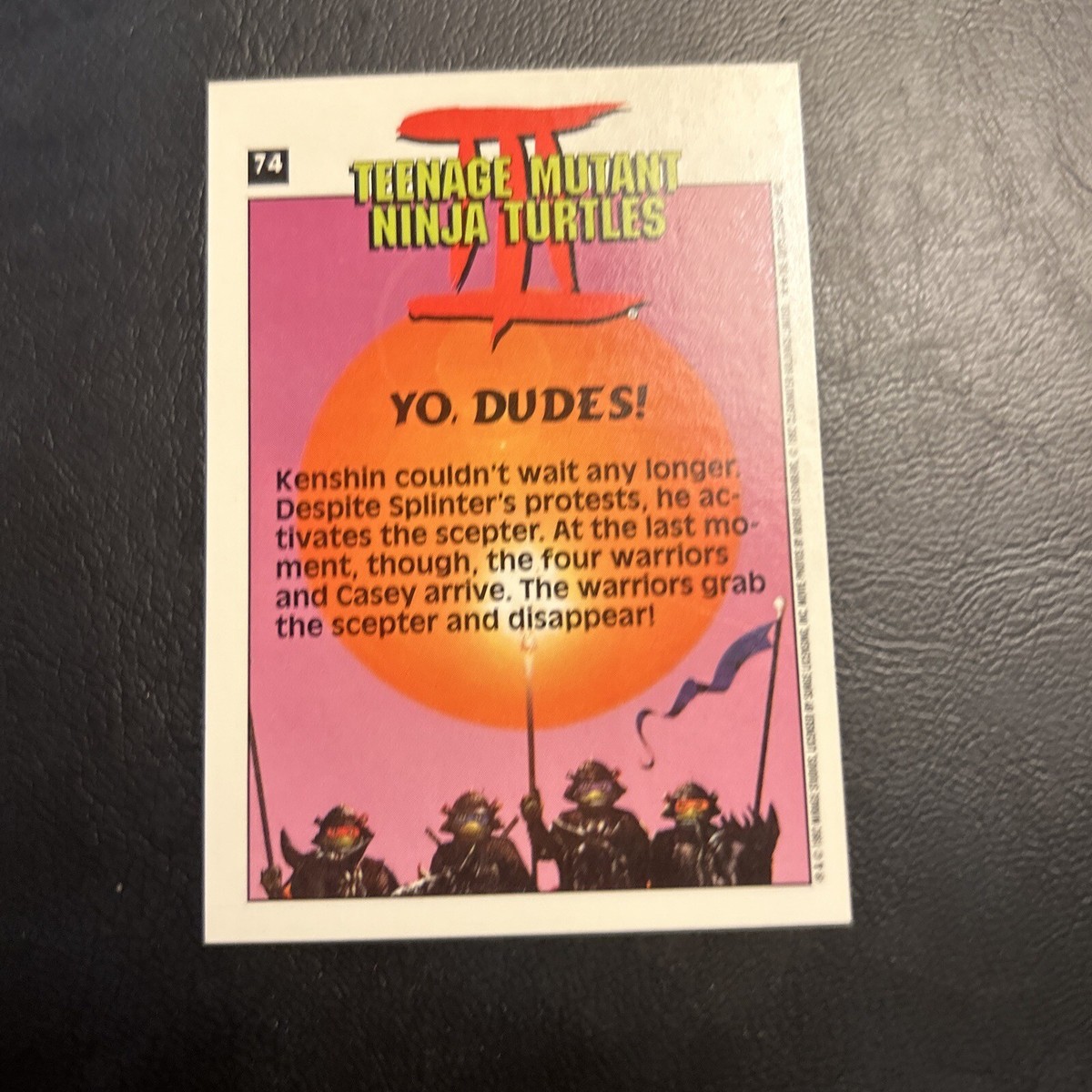 Jb5b Teenage Mutant Ninja Turtles III 1992 Topps #74 Kinshin Henry