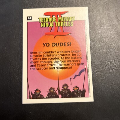 Jb5b Teenage Mutant Ninja Turtles III 1992 Topps #74 Kinshin Henry