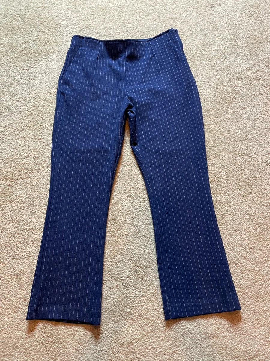 Women s Gap Side Zipper Cropped Flare Stretch Dress Pants Capris