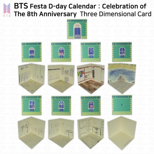BTS Festa D-day Calendar Celebration of The 8th Anniversary Official Goods KPOP - Picture 12 of 12