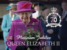 Antigua 2022 - Queen Elizabeth II, Platinum Jubilee - Souvenir Sheet - MNH