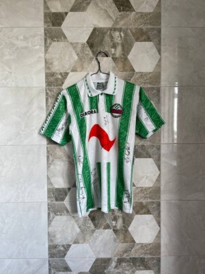Maillot Domicile Vintage SK Rapid Wien 1994-1995 – Diadora, Taille XL – Signé Par Des Joueurs