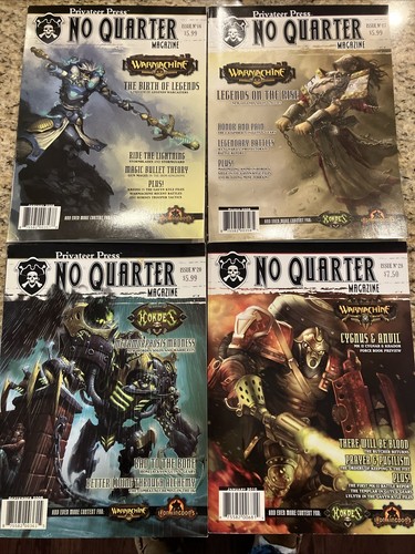 No Quarter Magazine 4 issue lot - 16, 17, 20 & 28 (Privateer Press)