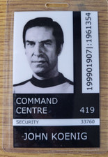 Space 1999 ID Badge-Command Centre John Koeing cosplay costume Prop