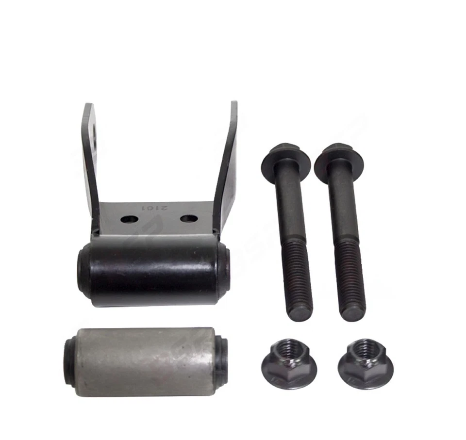 Juego de grilletes de resorte de hoja y soporte de suspensión delantero y trasero para Ford F-150 86-96 Foto 2 de 4