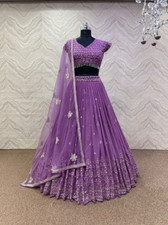 NEW STYLIST GEORGETTE LEHENGA CHOLI WITH NET DUPATTA FOR INDIAN WEDDING WEAR