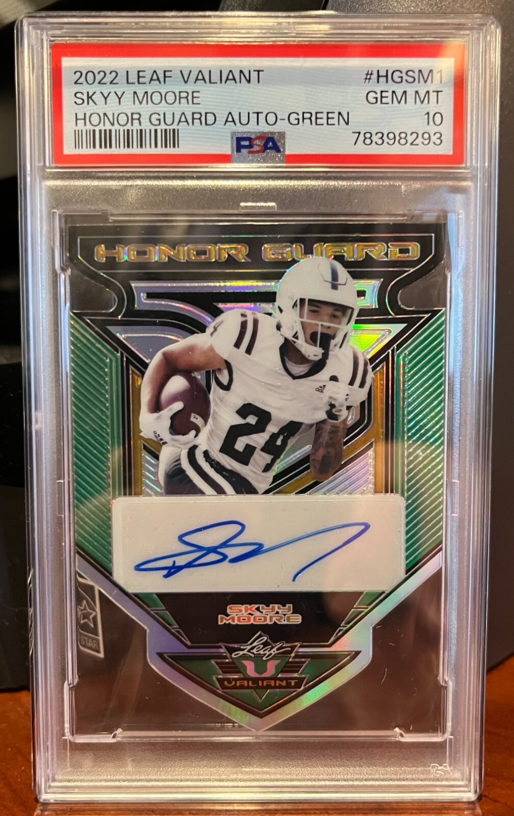 Skyy Moore Leaf Valiant Honor Guard Autographs #HGSM1 Green