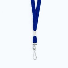 35" Length Blue Flat Lanyard with Swivel Hook 50 pack 