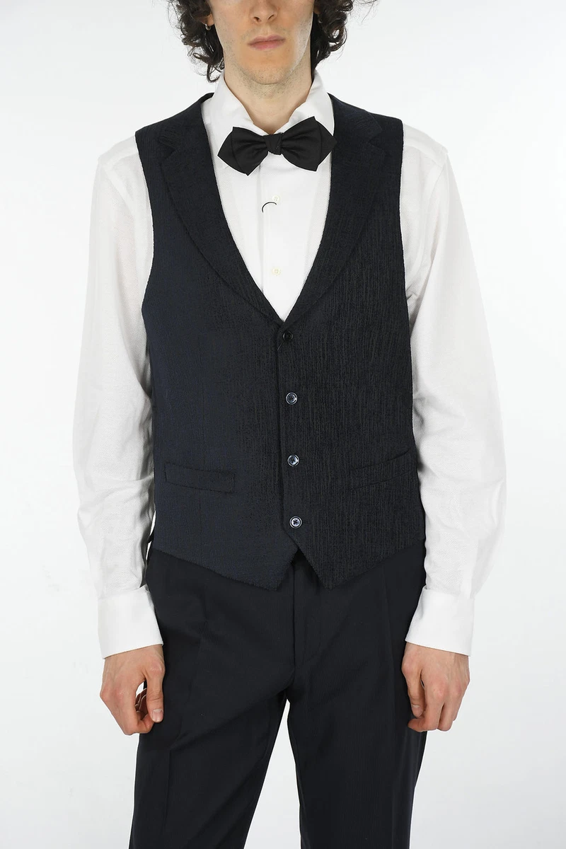 CORNELIANI men Suit Jackets Waistcoat Vest Gilet CC Collection Blue 50 (Italy...