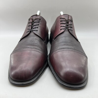 Paolo De Marco Alberta Shoes Men Size 9.5 M Burgundy Leather  display picture 2