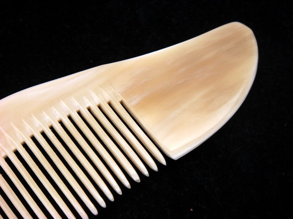 Authentic Ox Horn Hand Crafted Pocket Comb Fashion Hair Organizer New #03042205 - Image 3 of 4