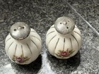 Vintage Salt And Pepper Chalet Ceramic Vase Shape With Rose Painting Japan — photo 3