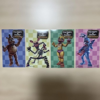 Five Nights at Freddy's FNAF Bonus Clear Cards 4 Types Set Checkerboard Pattern
