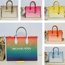 NWT Michael Kors Mirella Medium Ombré Logo Tote Shoulder Bag & Wallet