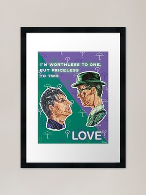 Oswald Cobblepot and Edward Nygma - Framed Wall Art Poster Canvas Print Picture