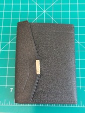 Police Fire Badge Holder Trifold ID Wallet Black with Snap