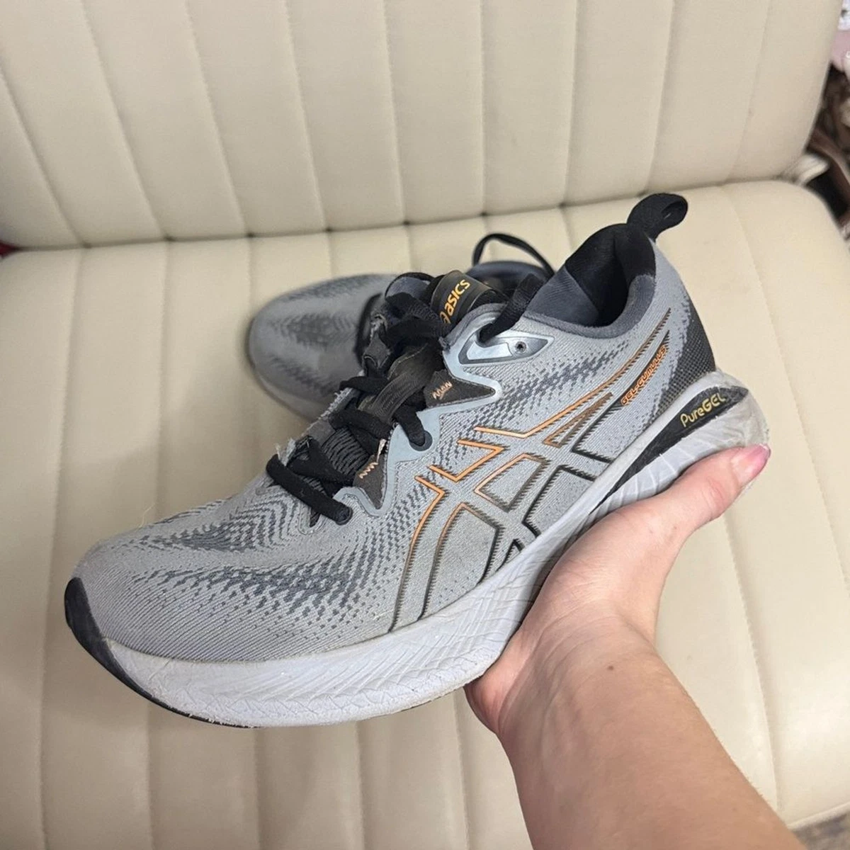 Asics Gel Cumulus 25 White Grey for sale | eBay