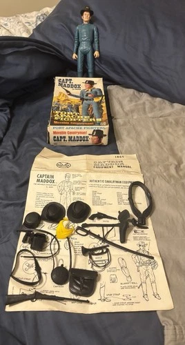 Vtg Captain Maddox Johnny West Action Figure 11.5" Marx + Accessories