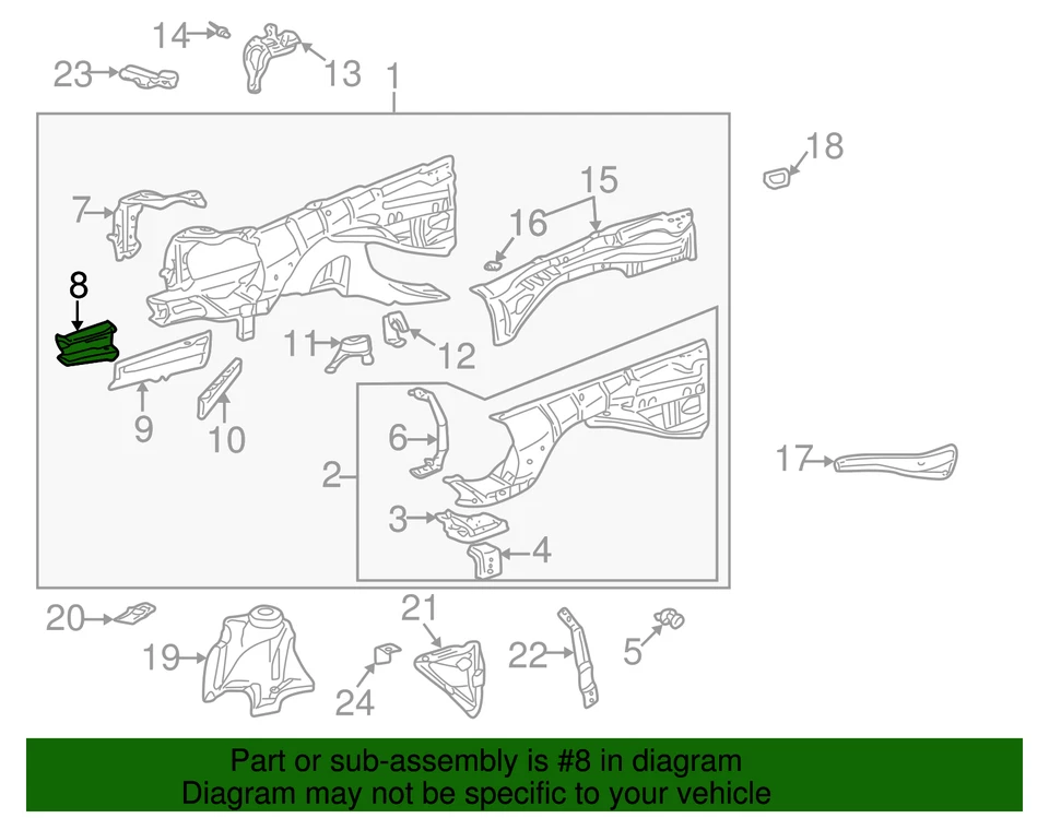 Riel delantero genuino Mercedes-Benz 210-620-17-34 CANTIDAD 1 Foto 2 de 2