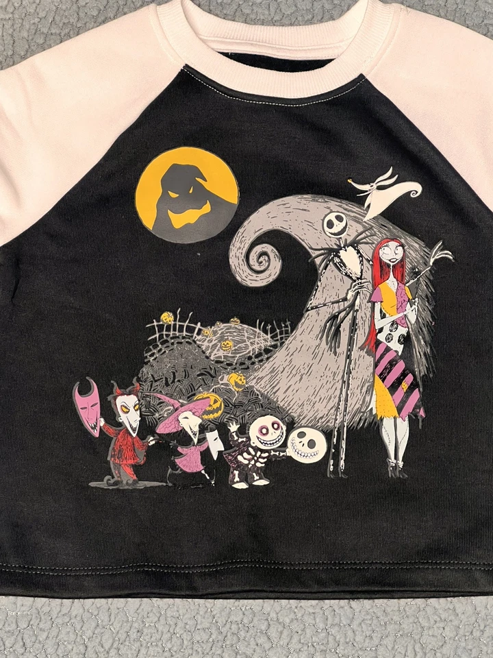 Disney Tim Burton The Nightmare Before Christmas Black And White Girls Size S 6X - Image 3 of 4