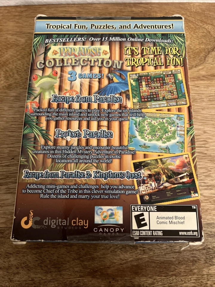 Paradise Collection 3 Games Pc Cd-Rom Video Game E-Everyone 1 Disc Set - Image 2 of 4