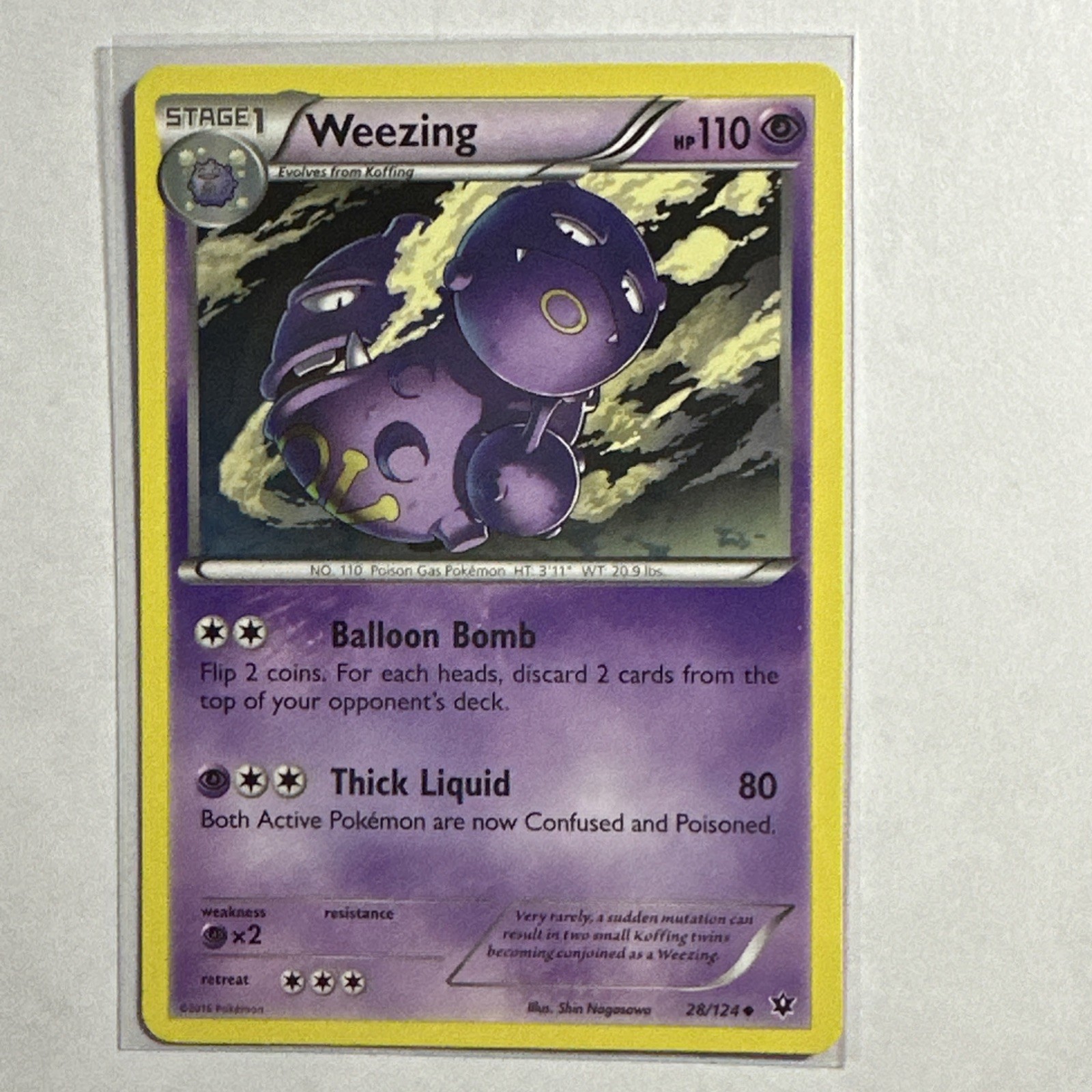 Weezing 28/124 Regular Card XY Fates Collide Pokemon TCG LP