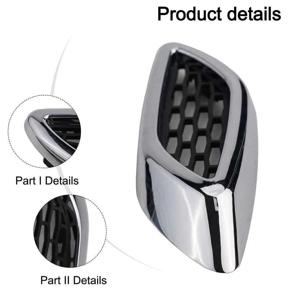 For Levante For Maserati Chrome Fender Air Vent High Universality Fitment - Image 4 of 4