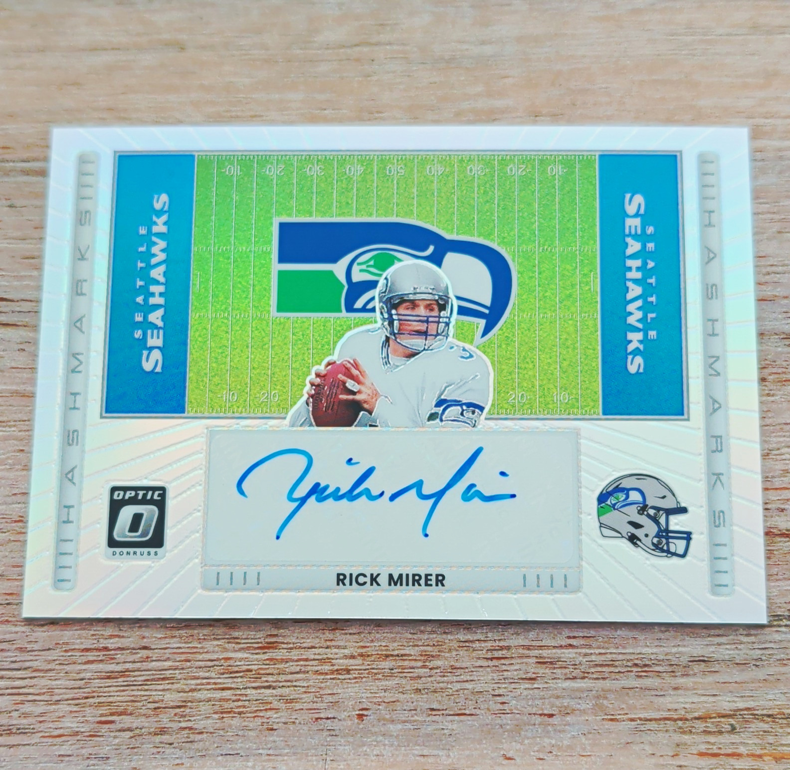 Panini 2025 Donruss Optic Hash Marks Rick Mirer Seahawks #HM-RM Auto Prizm