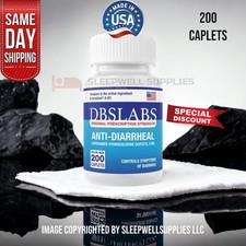 DBS LABS Diarrhea Relief - 200 Caplets -Exp-04-2027 Made in USA SAME DAY SHIPPI