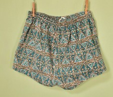 Mens VTG 1950s 1960s Blue Hawaiian Print Swimming Trunks Sz 36 50s 60s Shorts