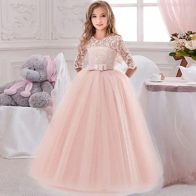Party Wear Kids Girl's Birthday Dress Baby Girl Wedding Clothes 3-14 Years  | eBay