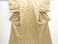 7786228: JAPANESE KIMONO / ANTIQUE KIMONO / SILK / TSUMUGI / WOVEN KASURI PATTER