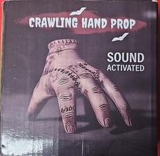 Halloween Animatronic Crawling Zombie Hand - Sound-Activated Creepy Motion Eff