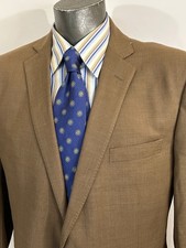 Brooks Brothers 1818 Explorer Regent Fit Camel Tan Solid Wool Blazer Sz 46R