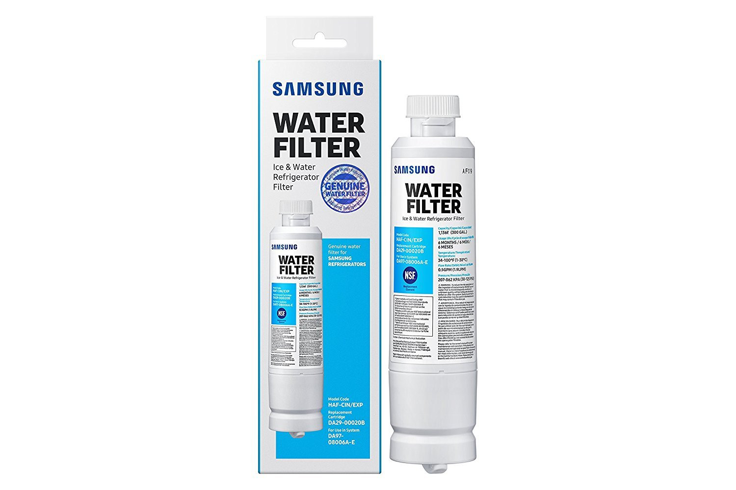DA29-00020B Replacement Refrigerator Water Filter Compatible with Samsung Models for Cleaner, Tastier Water
