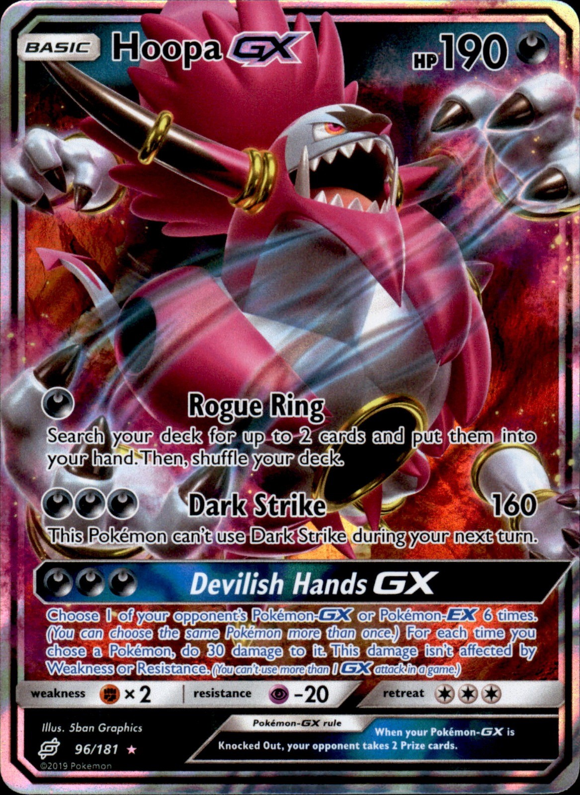 Hoopa GX 96/181 Holo - Pokemon SM - Team Up - LP