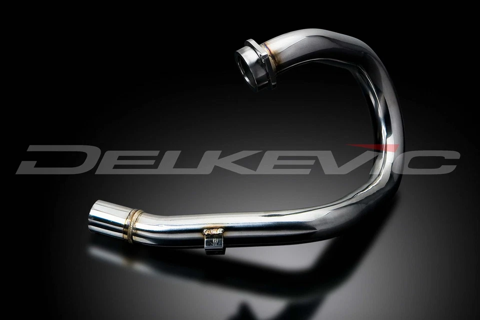 Delkevic Stainless Exhaust Header Downpipe for DRZ400S & DRZ400SM - Image 3 of 4