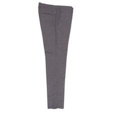 INCOTEX Gray Red Cotton-Wool Stretch Pants NEW Slim Fit