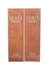 Lot of 2 - Zeria Drops Sunless Tanning Drops Natural Boost Melanin & Skin Tone