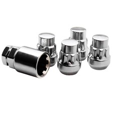 M12x1.50mm Chrome Anti Theft Locking Wheel Nuts Toyota Aygo