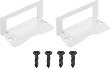 Recessed Pull Door Handle, 2 Pack Invisible Flush Pull Handle with Screws for Ca