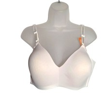 Warners Blissful Benefits Bra White Underarm Smoothing Wire Free Classic 40C